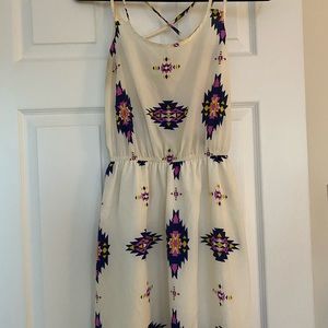 White and patterned dress